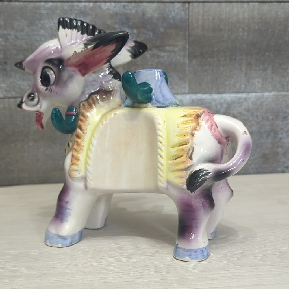 Vintage Ceramic Donkey Salt & Paper Shaker With Oil And Vinegar Dispensers - Picture 14 of 16